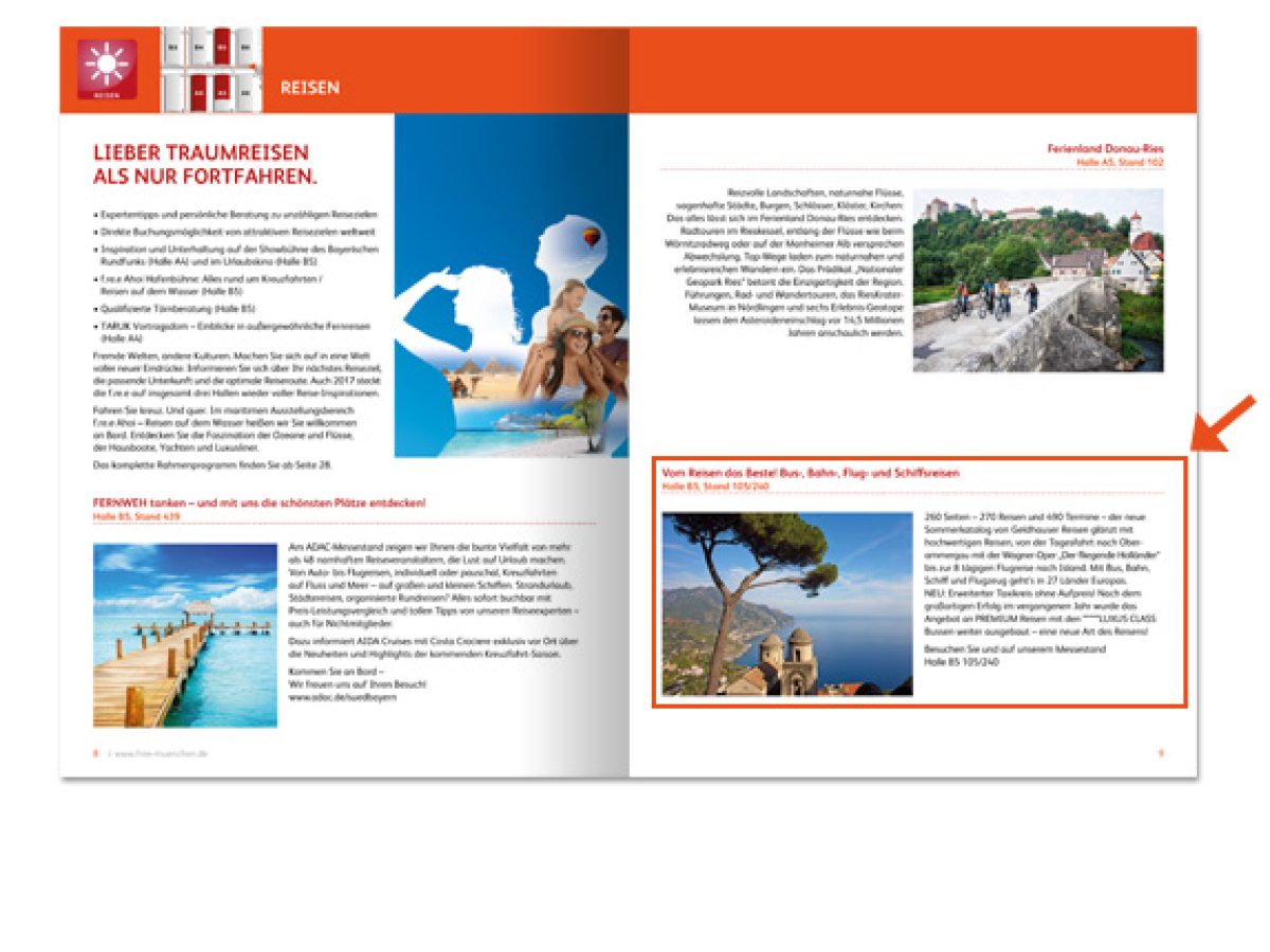 Advertorial im Messemagazin