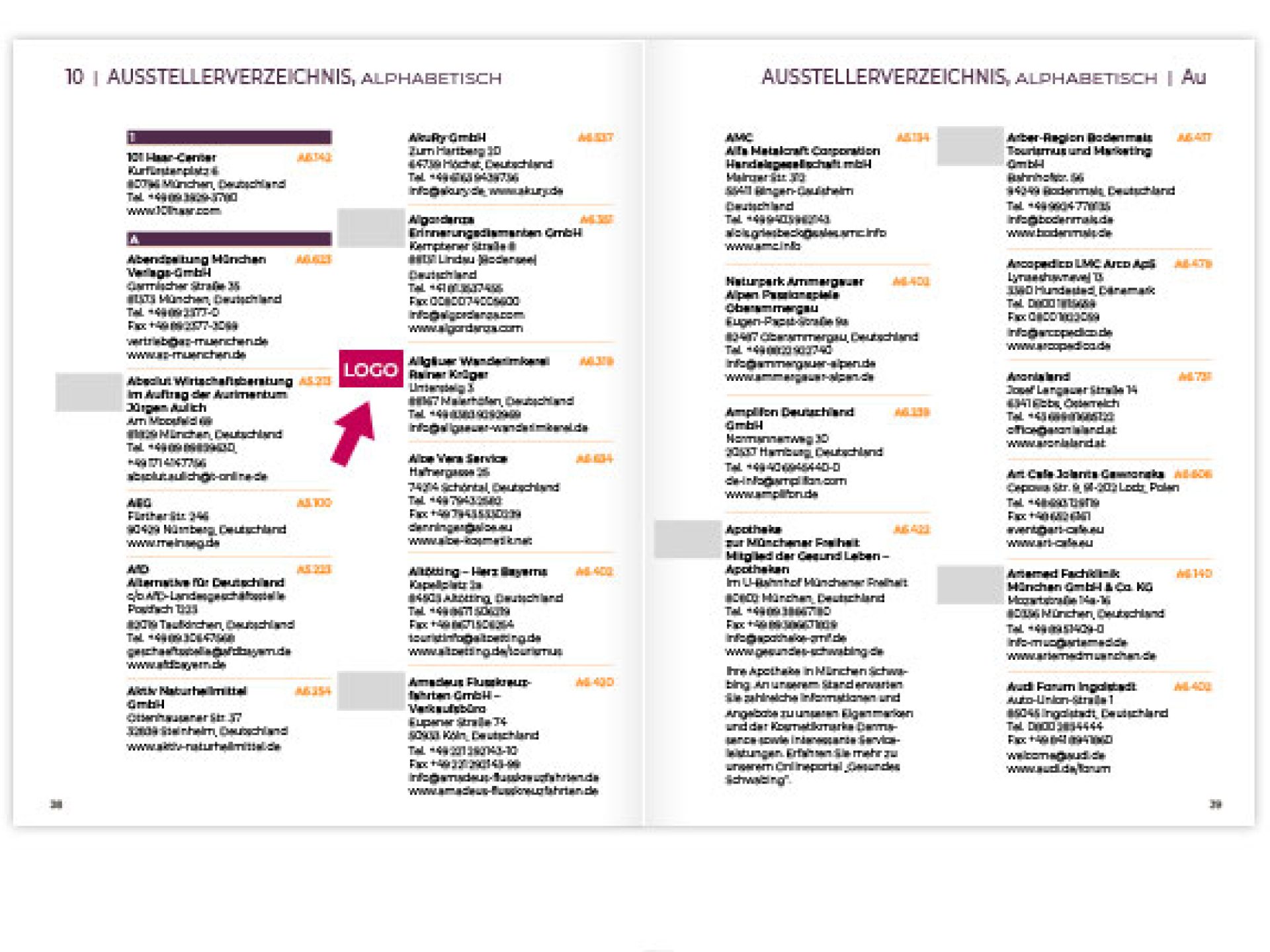 Ihr Firmenlogo im gedruckten Katalog