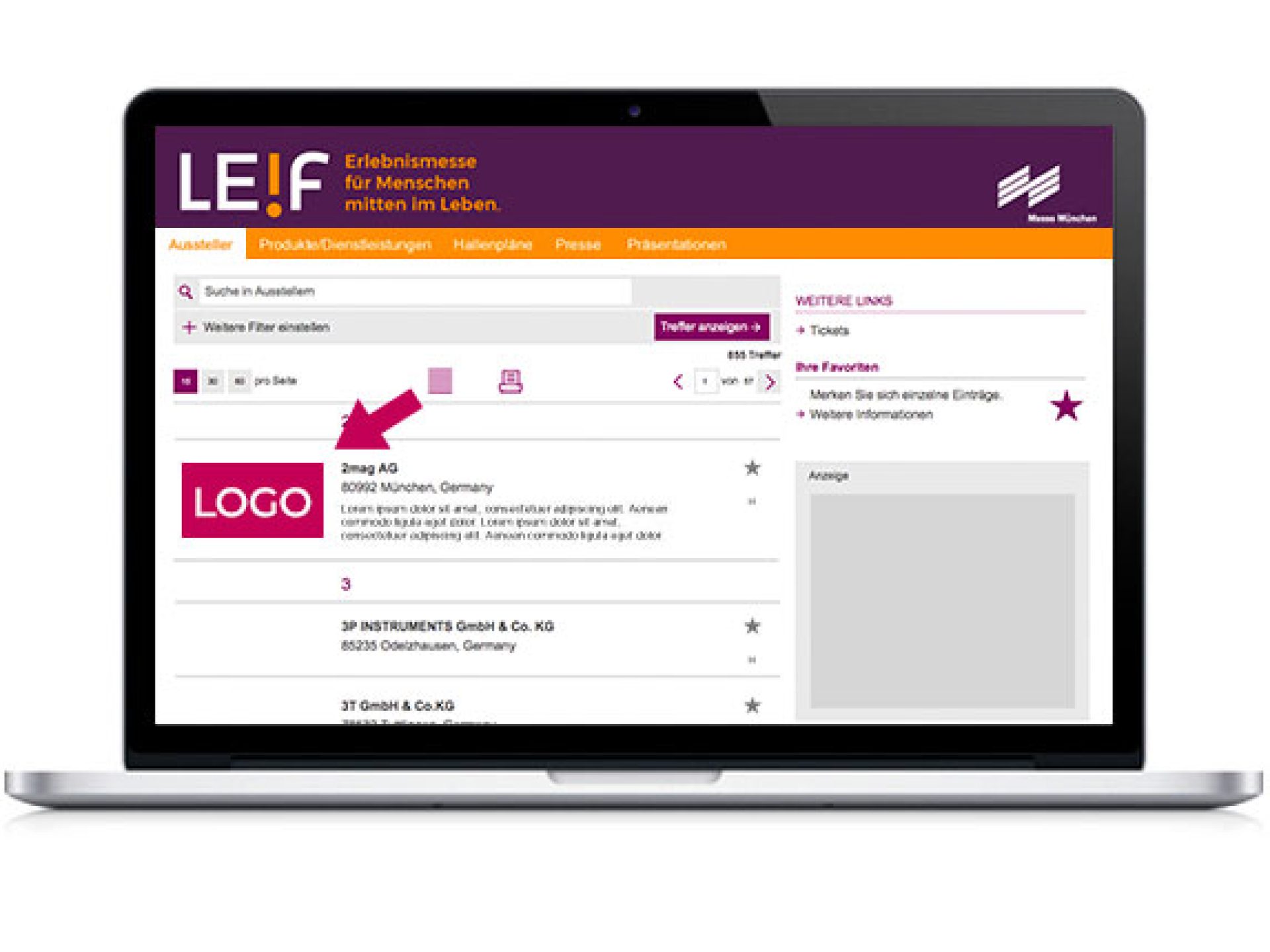 Ihr Firmenlogo im Online-Katalog