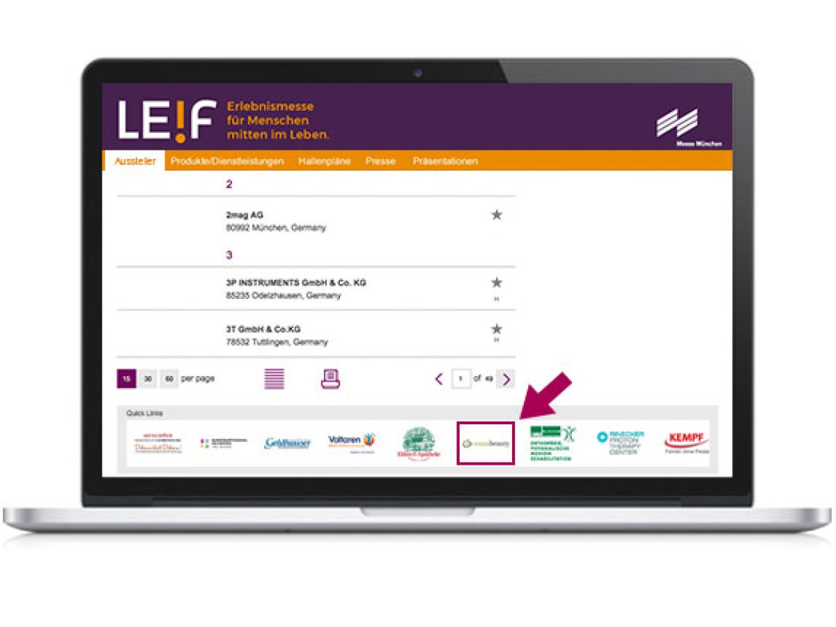 Logo-Banner im Online-Katalog