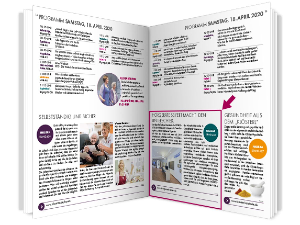 1/3 Seite Beitrag im Messemagazin