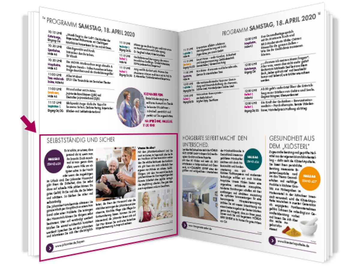 1/2 Seite Beitrag im Messemagazin