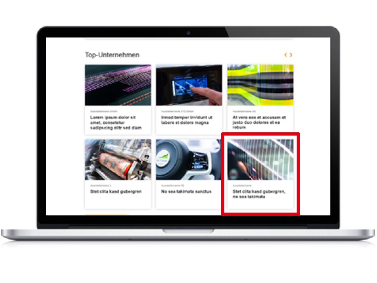 Standardteaser auf der Startseite
