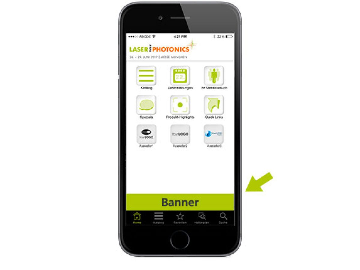 Exklusiver Banner auf dem Homescreen