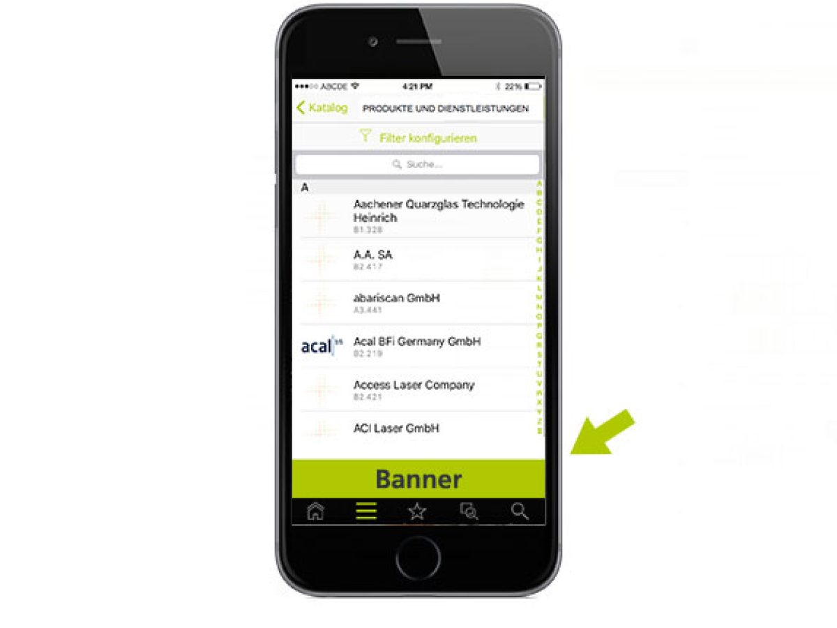 Banner in der App