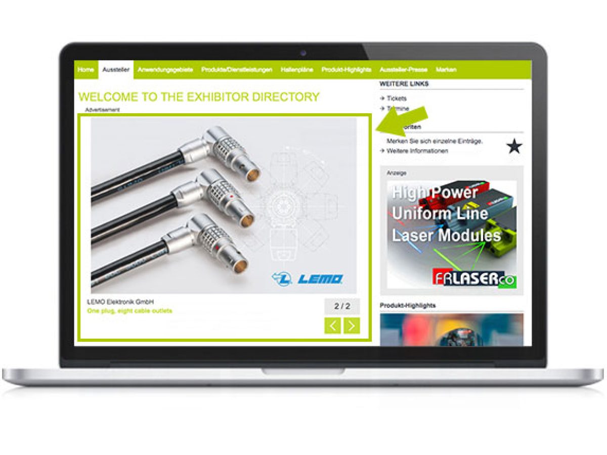 Upgrade: Großes Key Visual im Online-Katalog