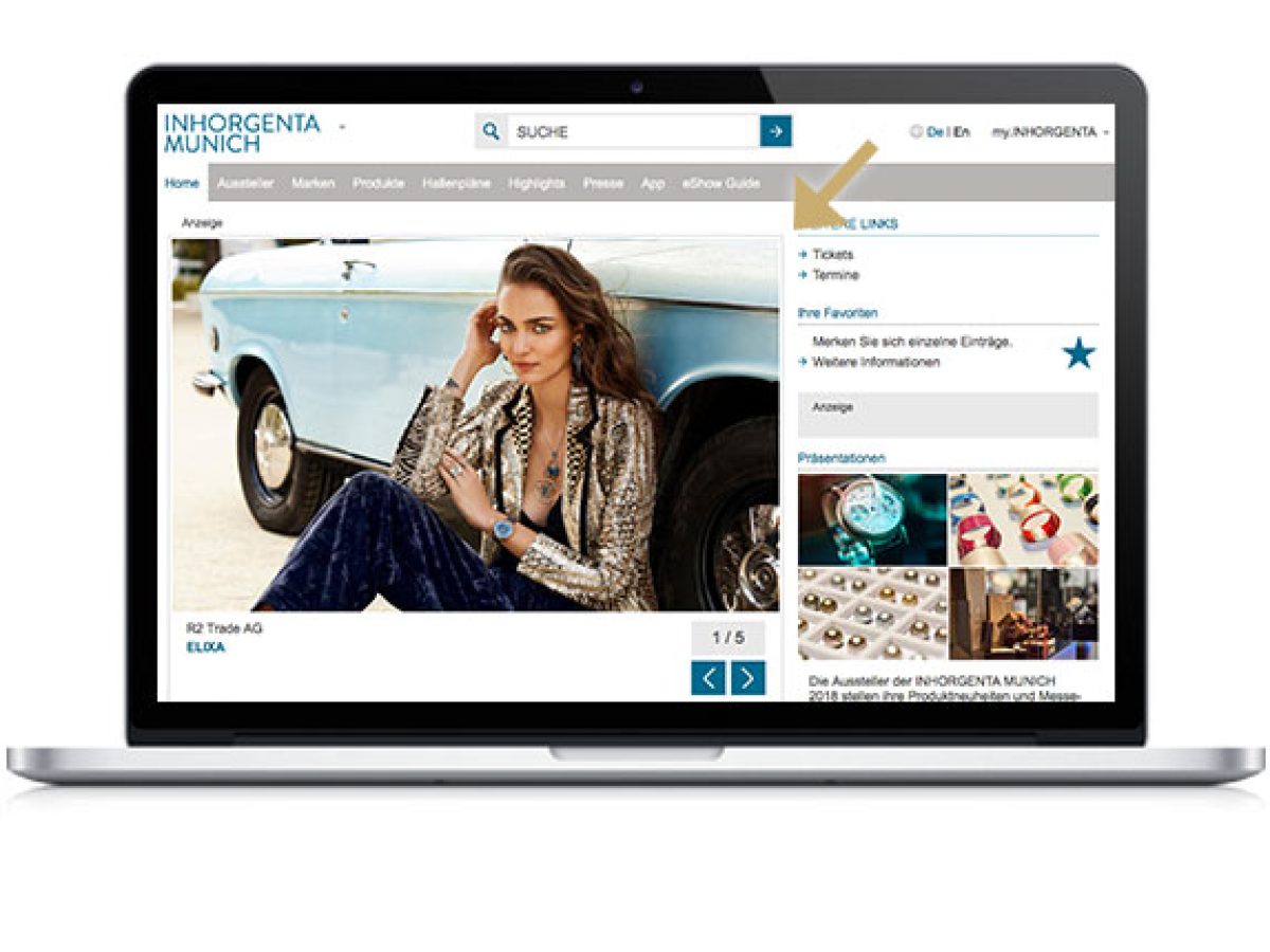 Premium-Teaser im Online-Katalog