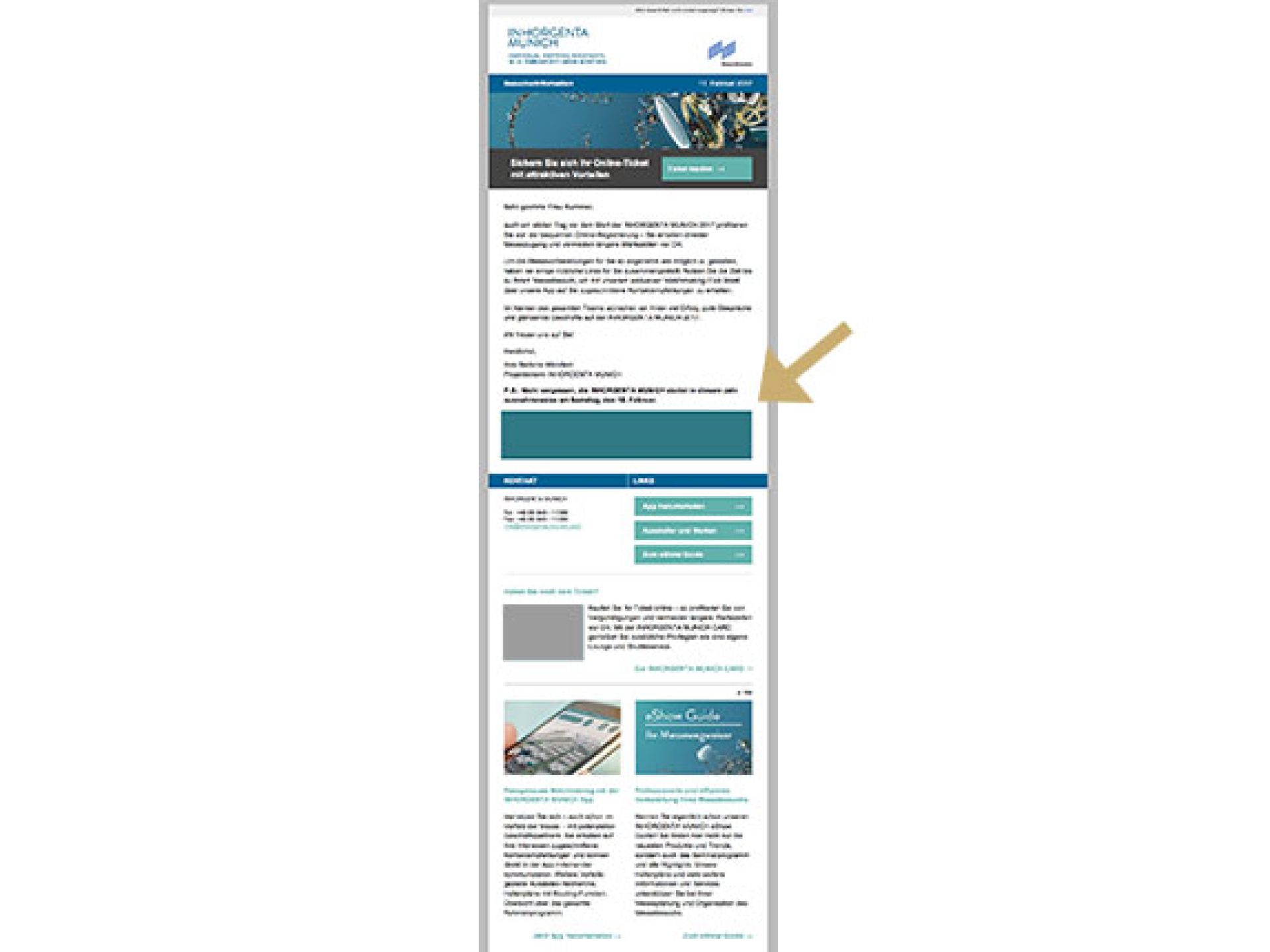 Fullsize-Banner im Besucher-E-Mailing 