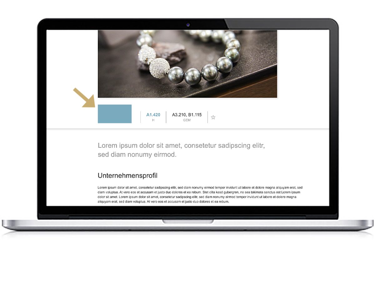 Key Visual und Logo im Ausstellerprofil 