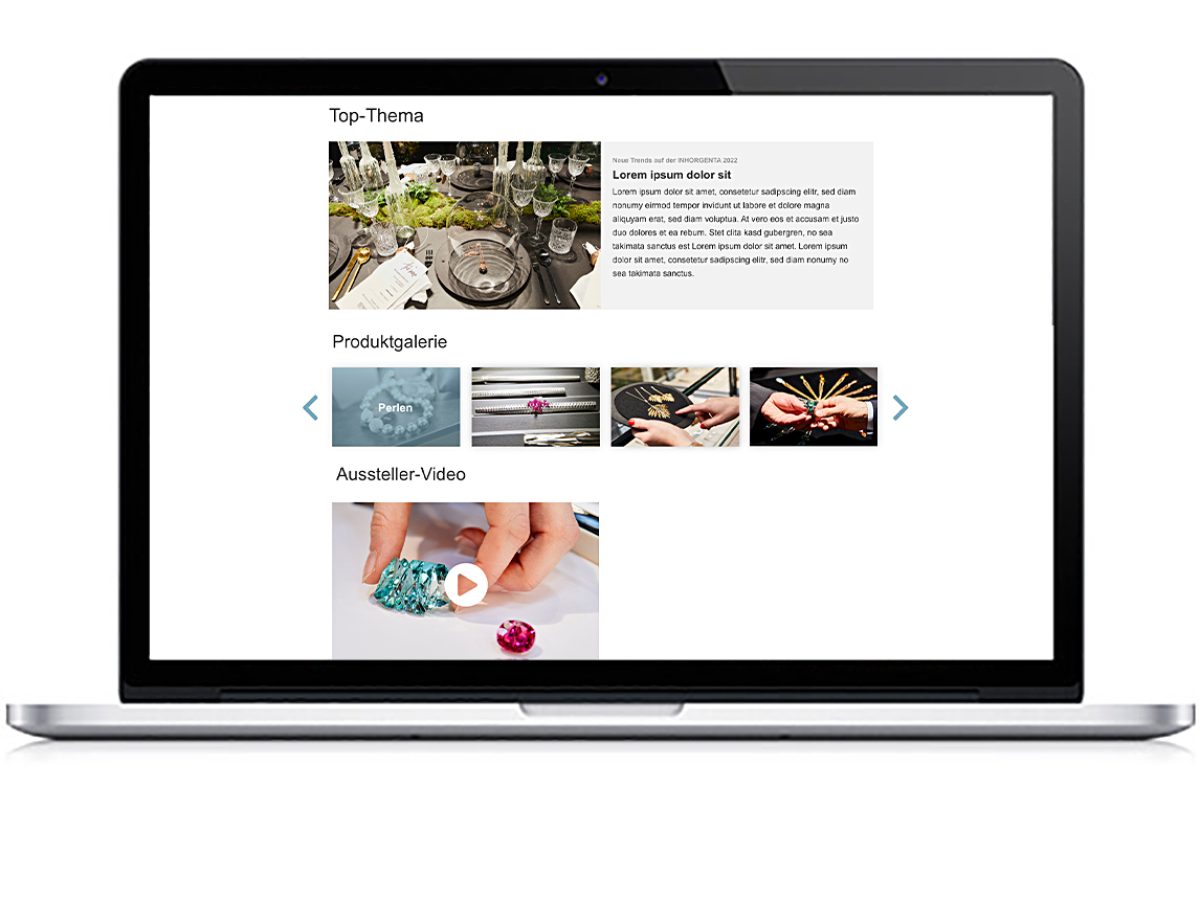 Top-Thema, Produktbilder und Video
