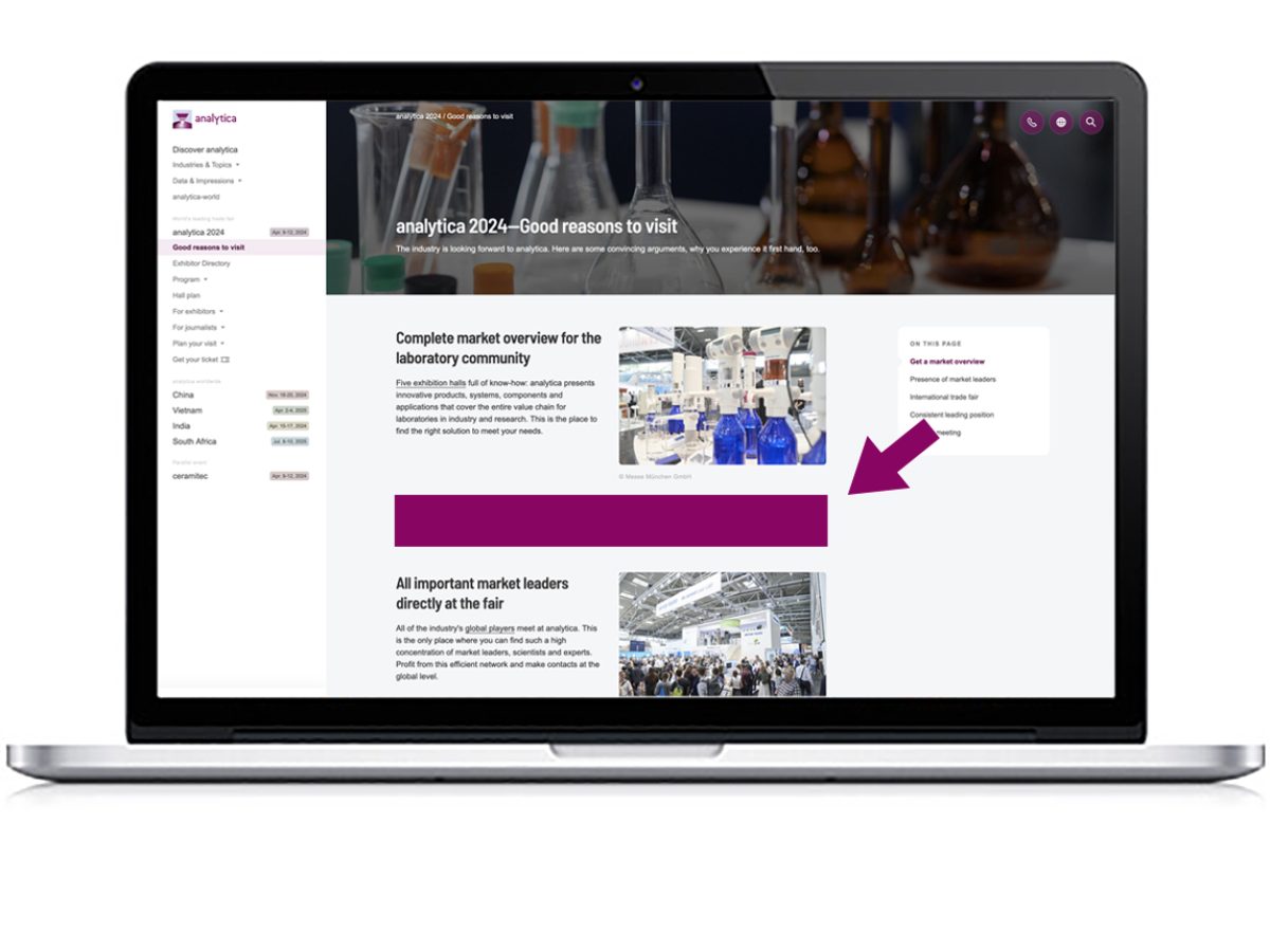 Content-Page Banner Bottom at analytica.de