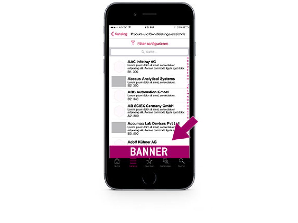 Banner in the app