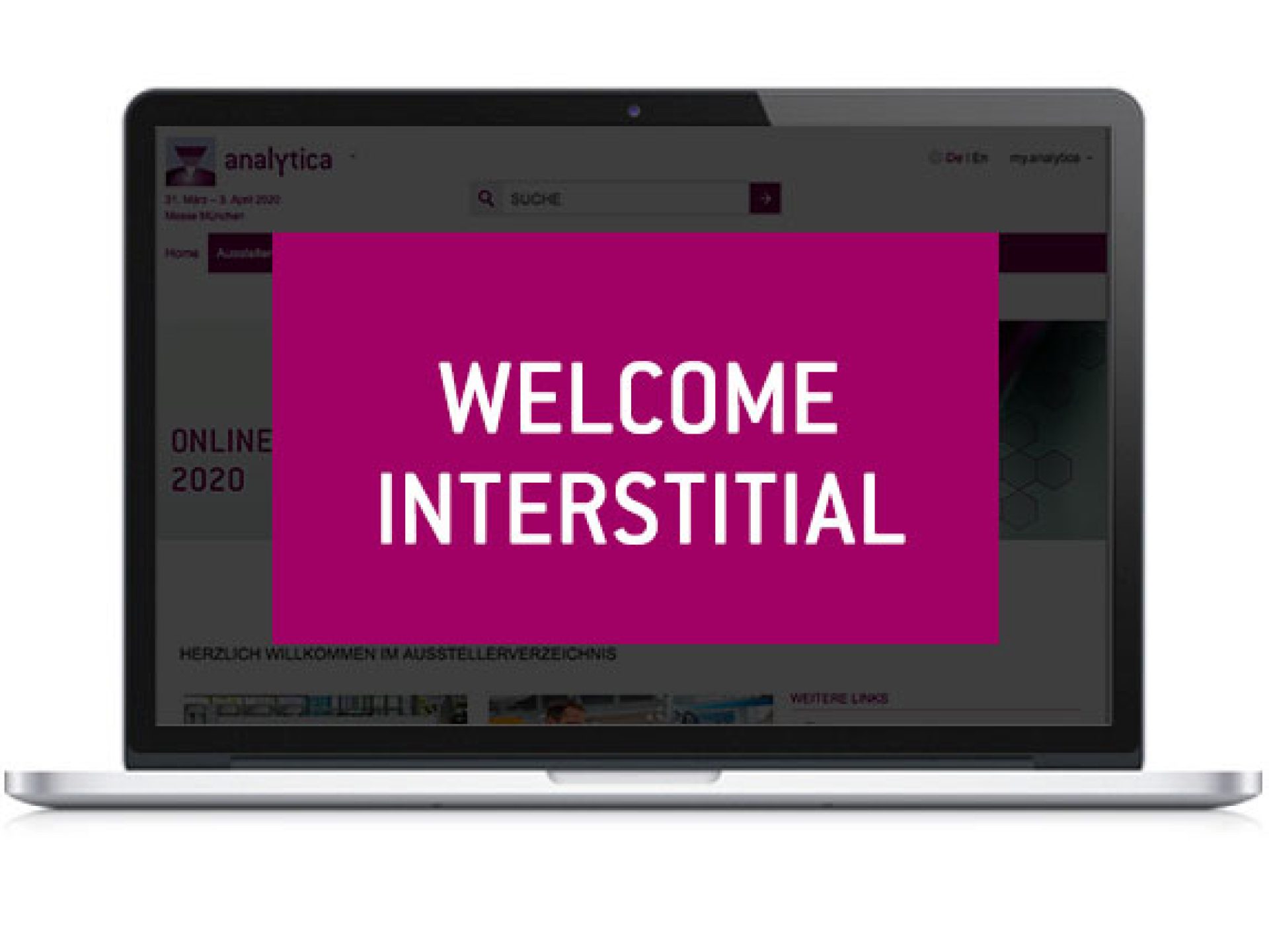 Exclusive welcome interstitial