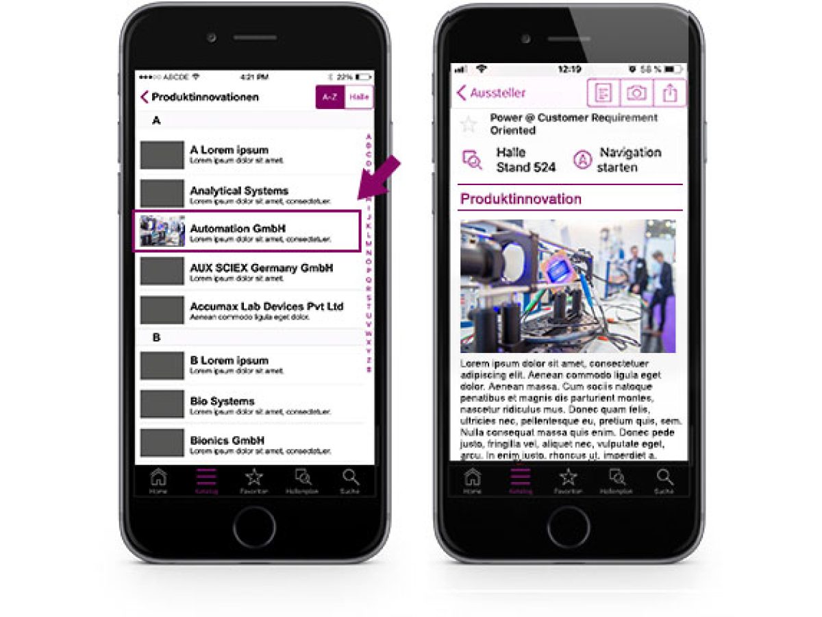 Your product innovation in the analytica app