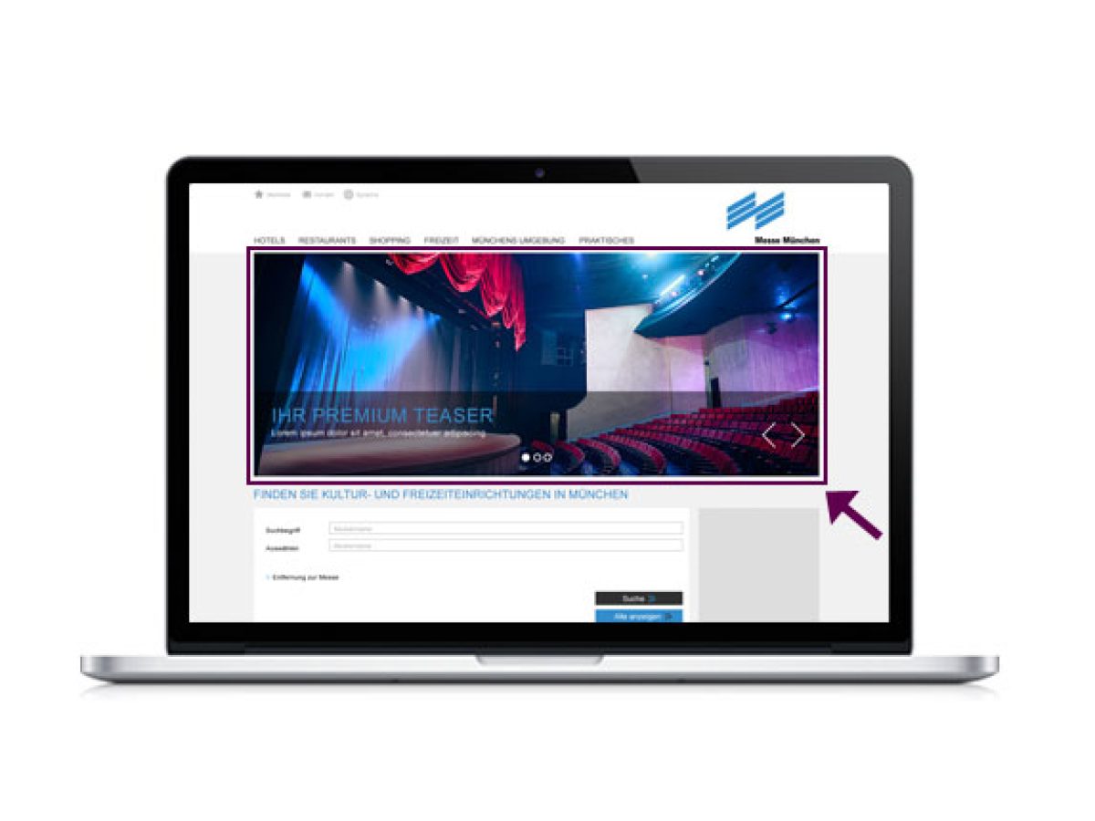 Premium-Teaser auf der Startseite