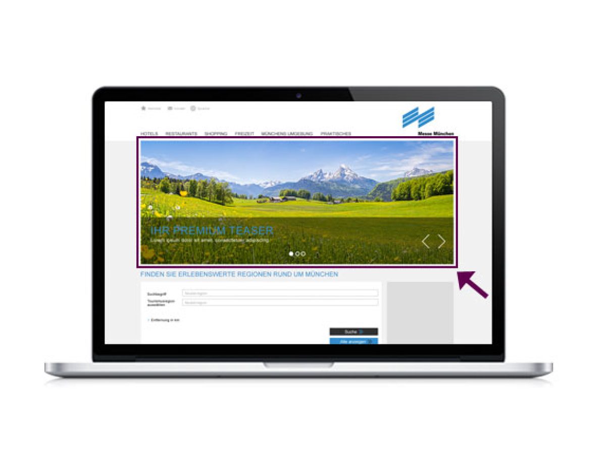 Premium-Teaser auf der Startseite