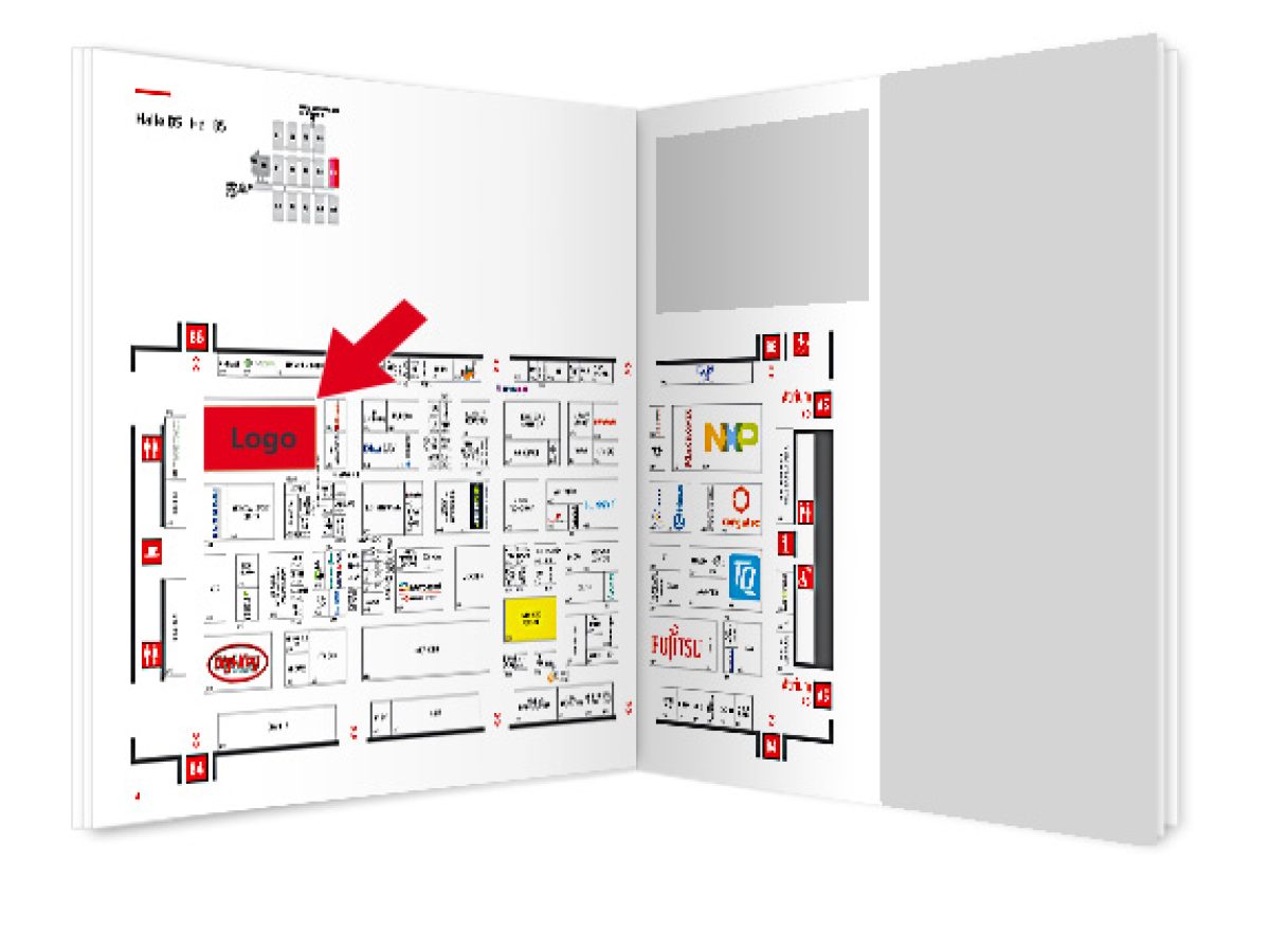 Logo im Hallenplan des Visitor Guide