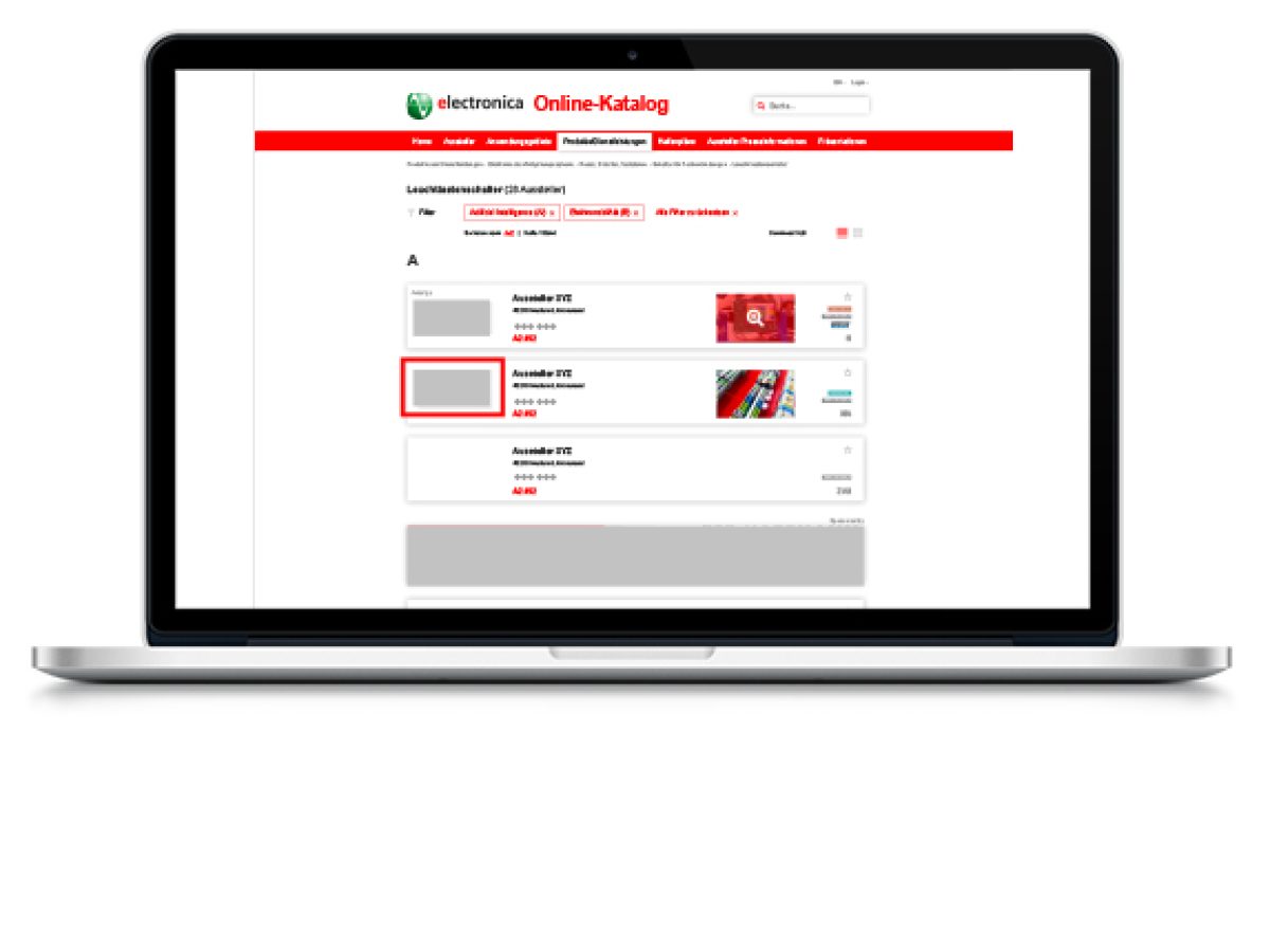 Eintrag mit Logo im Produkt- und Dienstleistungsverzeichnis