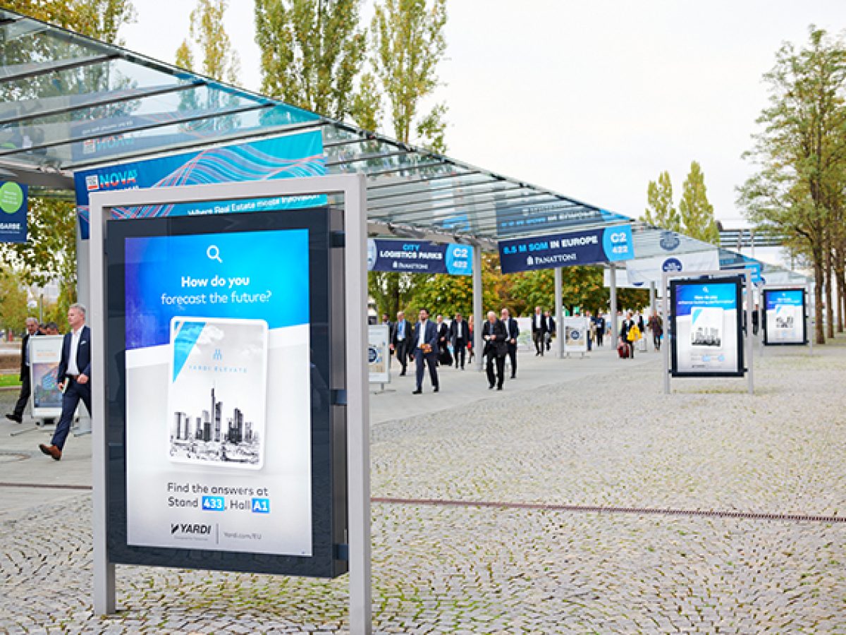 City light poster between subway station and Entrance West