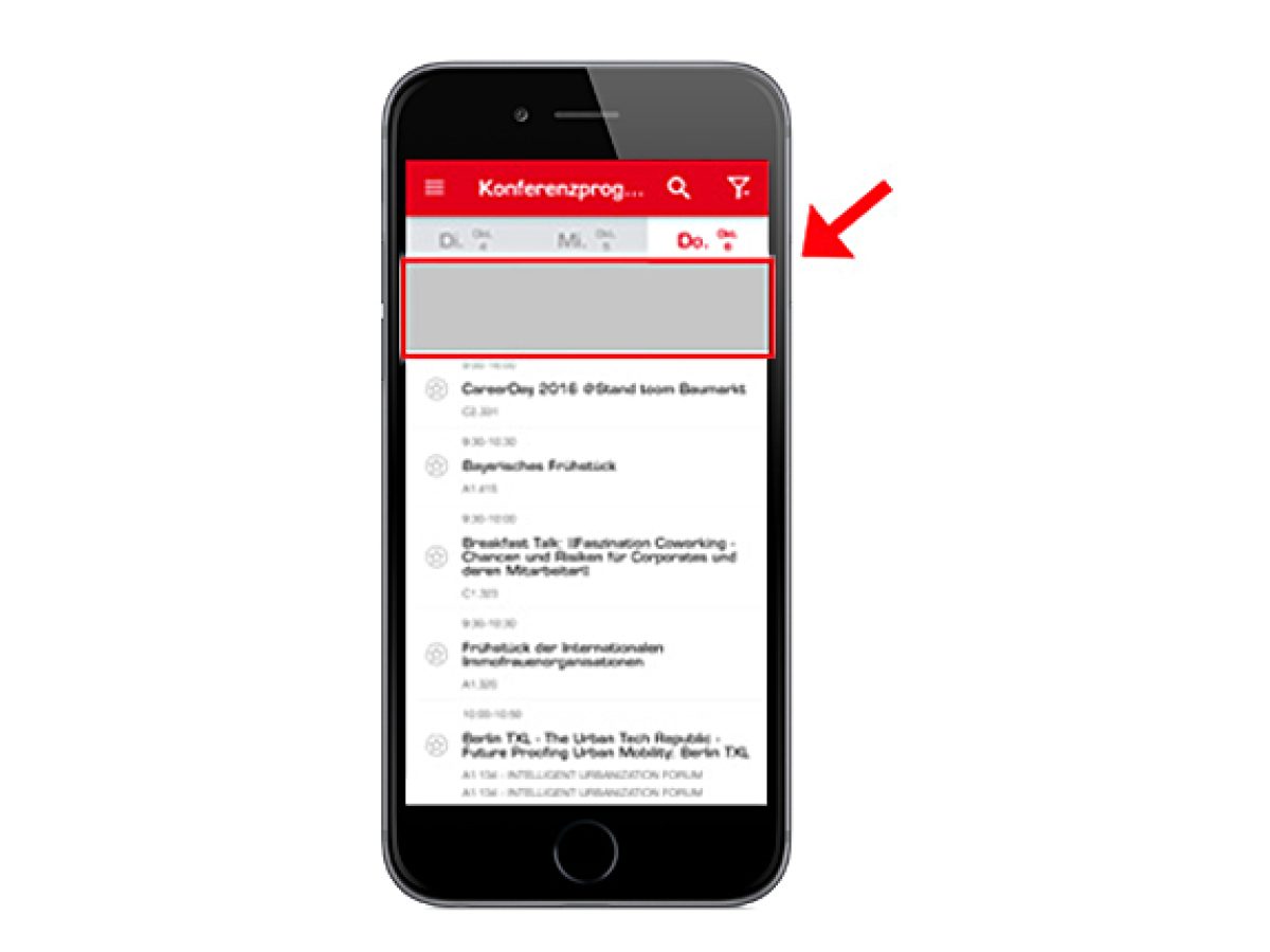 Banner in "Events" und "My Events"