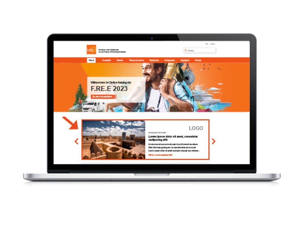 Premium Teaser auf der Startseite im Ausstellerportal