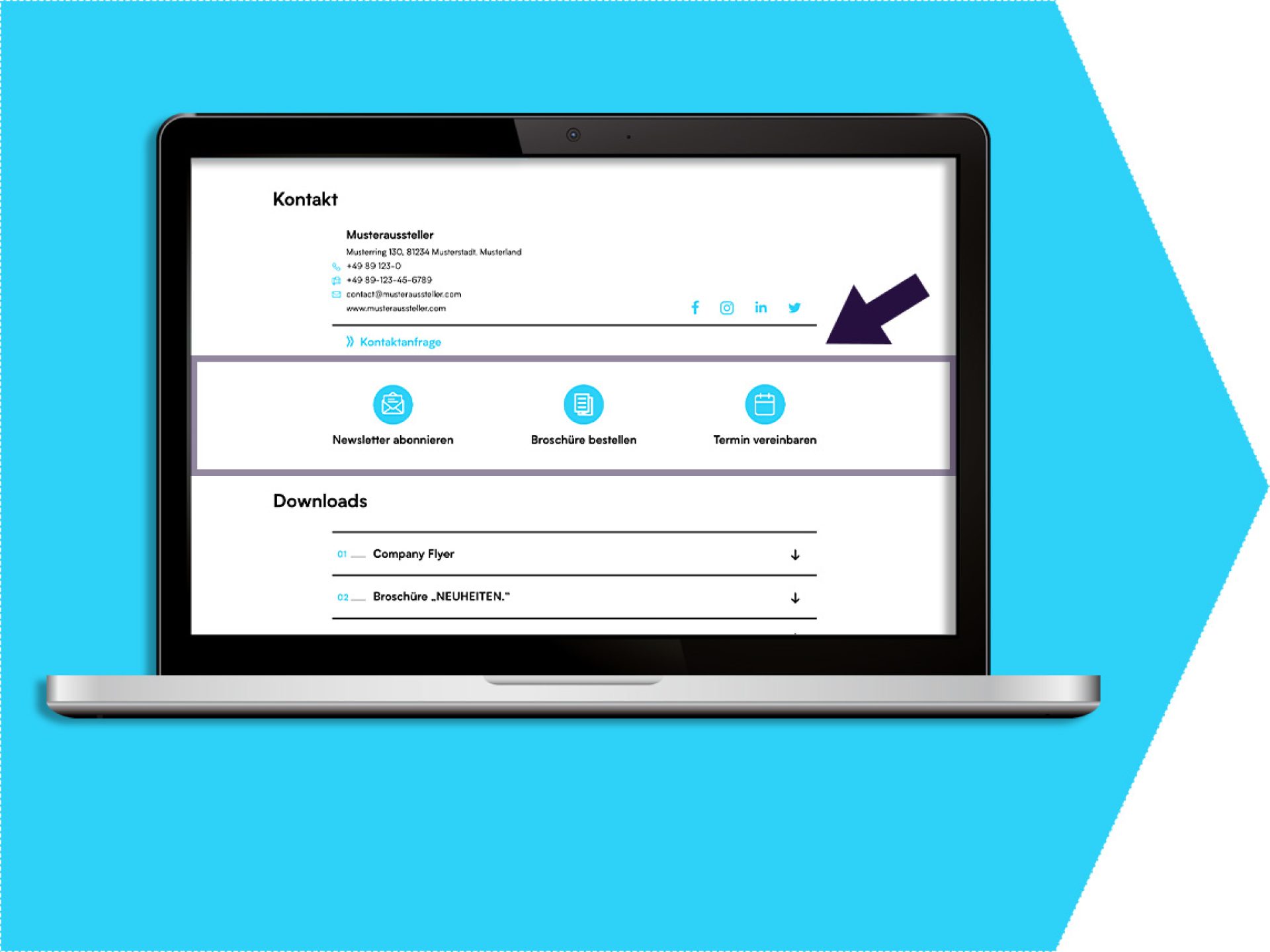 Call-to-Action Buttons (Ausstellerportal)