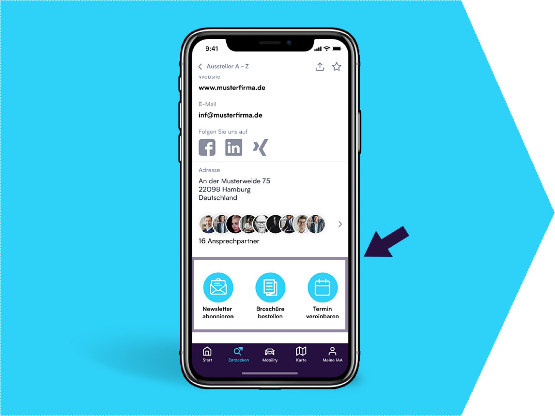 Call to action button (IAA app)