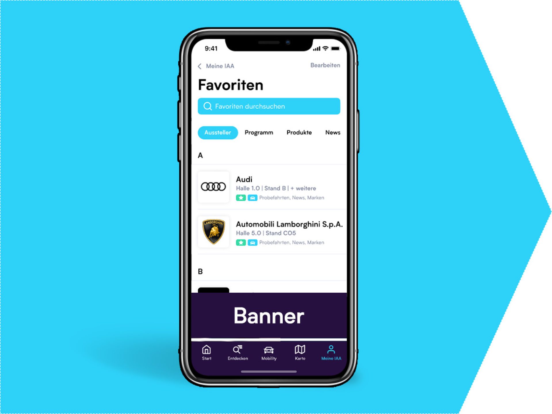 Favorites banner