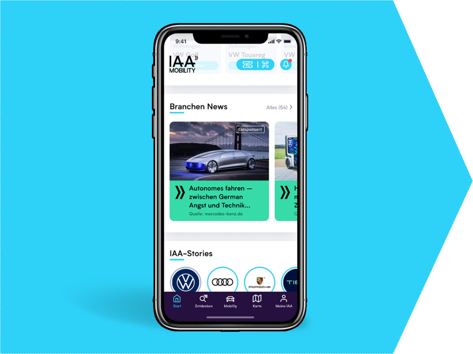 Industry news on the home screen