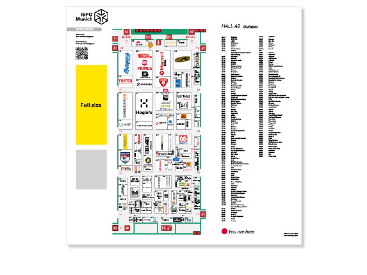 Full size ad on the poster hall plans