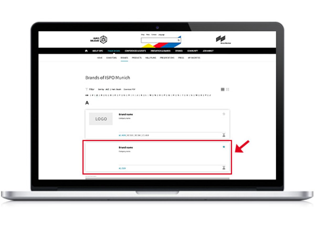 Brand listing without a logo 