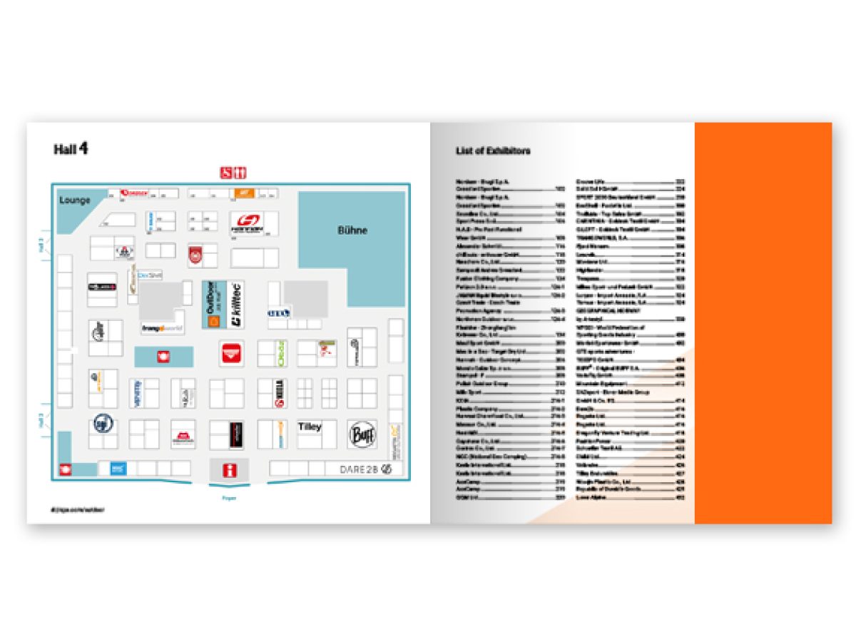 Anzeige neben dem Hallenplan
