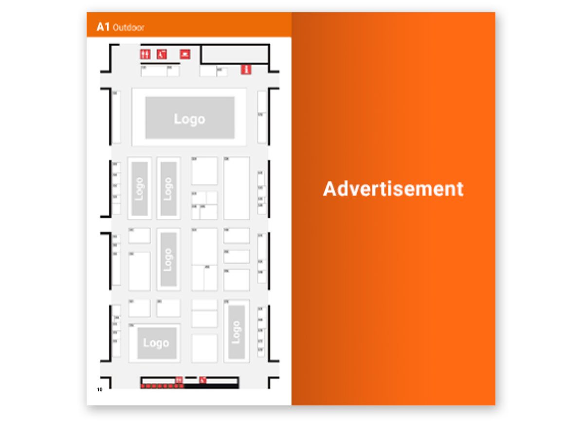 Ad next to the hall plan