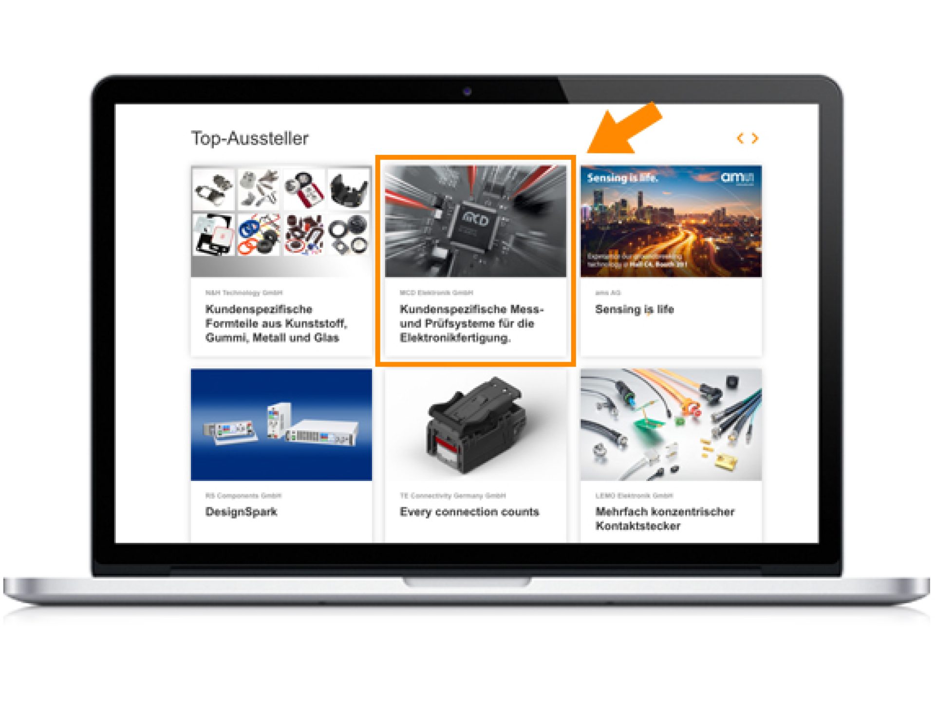 Standard teaser on the home page