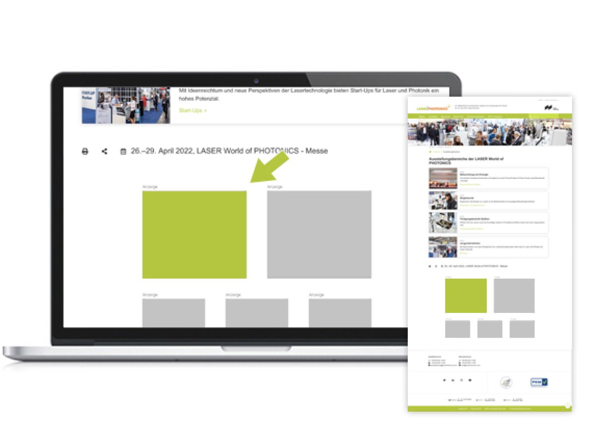 Medium Rectangle auf der Webseite