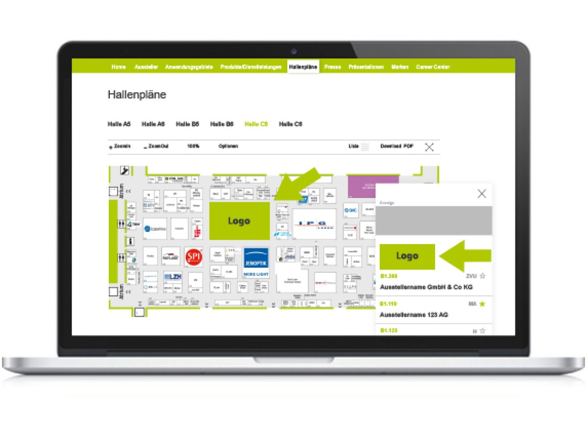 Logo im Online-Hallenplan