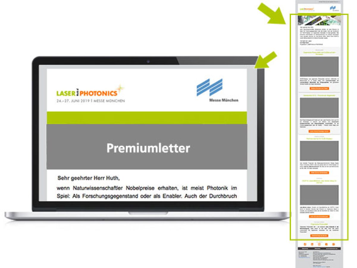 Text ad with logo
